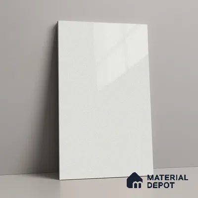 White Sparkle Look LM 23250 White Cameo 8 ft x 4 ft High Gloss Finish 6H Anti Scratch Acrylic Laminate - 1.5 mm | Suitable for Kitchen Cabinet, TV Unit, Wardrobe