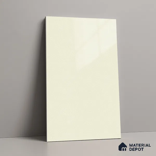 White Sparkle Look LM 23251 Soft Snow 8 ft x 4 ft High Gloss Finish 6H Anti Scratch Acrylic Laminate - 1.5 mm | Suitable for Kitchen Cabinet, TV Unit, Wardrobe