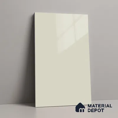 White Sparkle Look LM 23252 Cloud Tint 8 ft x 4 ft High Gloss Finish 6H Anti Scratch Acrylic Laminate - 1.5 mm | Suitable for Kitchen Cabinet, TV Unit, Wardrobe