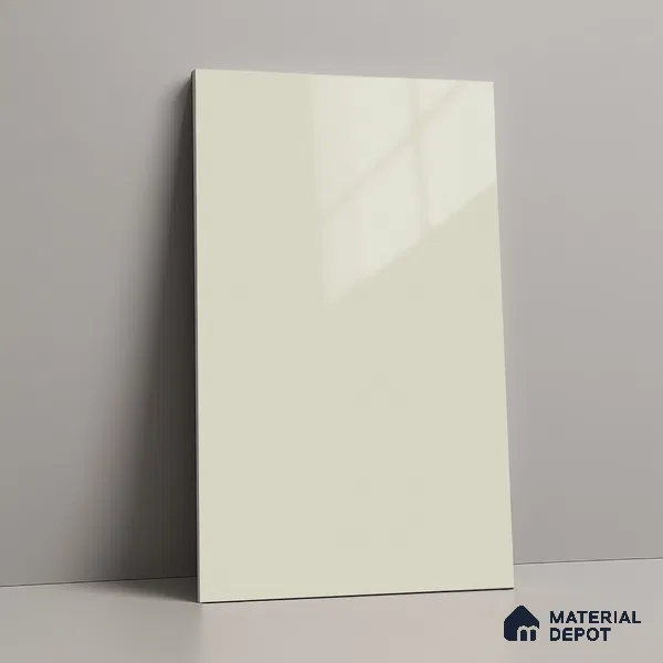 White Sparkle Look LM 23252 Cloud Tint 8 ft x 4 ft High Gloss Finish 6H Anti Scratch Acrylic Laminate - 1.5 mm | Suitable for Kitchen Cabinet, TV Unit, Wardrobe