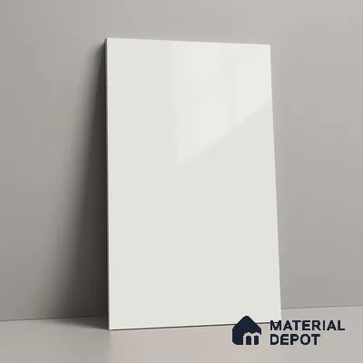 High Gloss White Solid Colors Look LM 23253 Coral Shell 8 ft x 4 ft High Gloss Finish 6H Anti Scratch Acrylic Laminate - 1.5 mm | Suitable for Living Room, Kitchen, Office