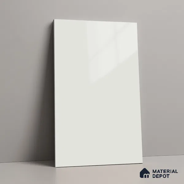 High Gloss White Solid Colors Look LM 23253 Coral Shell 8 ft x 4 ft High Gloss Finish 6H Anti Scratch Acrylic Laminate - 1.5 mm | Suitable for Living Room, Kitchen, Office