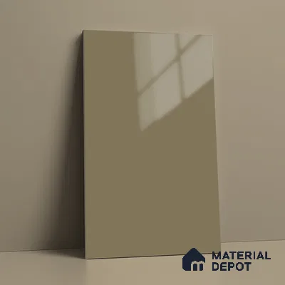 Eggshell Grey Solid Colors Look LM 23263 Eggshell 8 ft x 4 ft High Gloss Finish 6H Anti Scratch Acrylic Laminate - 1.5 mm | Suitable for Living Room, Kitchen, Office