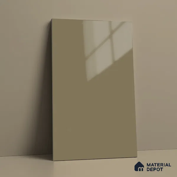 Eggshell Grey Solid Colors Look LM 23263 Eggshell 8 ft x 4 ft High Gloss Finish 6H Anti Scratch Acrylic Laminate - 1.5 mm | Suitable for Living Room, Kitchen, Office