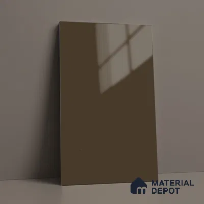 Deep Taupe Solid Colors Look LM 23264 Sand Dune 8 ft x 4 ft High Gloss Finish 6H Anti Scratch Acrylic Laminate - 1.5 mm | Suitable for Living Room, Kitchen, Office