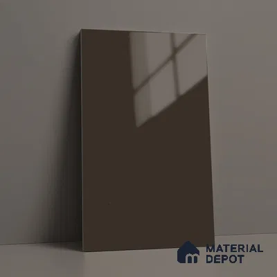 Wenge Brown Solid Colors Look LM 23265 Wenge Brown 8 ft x 4 ft High Gloss Finish 6H Anti Scratch Acrylic Laminate - 1.5 mm | Suitable for Living Room, Kitchen, Office