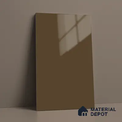 Milk Chocolate Brown Solid Colors Look LM 23268 Milk Chocolate 8 ft x 4 ft High Gloss Finish 6H Anti Scratch Acrylic Laminate - 1.5 mm | Suitable for Living Room, Kitchen, Office