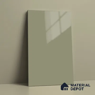 Sage Beige Solid Colors Look LM 23271 Hill Crest 8 ft x 4 ft High Gloss Finish 6H Anti Scratch Acrylic Laminate - 1.5 mm | Suitable for Living Room, Kitchen, Office