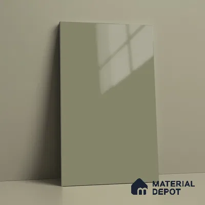 Iced Silver Grey Solid Colors Look LM 23272 Iced Iced Silver Grey 8 ft x 4 ft High Gloss Finish 6H Anti Scratch Acrylic Laminate - 1.5 mm | Suitable for Living Room, Kitchen, Office