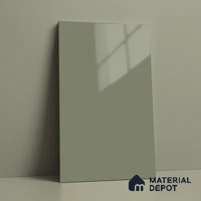 Sage Grey Solid Colors Look LM 23275 Winter Nip 8 ft x 4 ft High Gloss Finish 6H Anti Scratch Acrylic Laminate - 1.5 mm | Suitable for Living Room, Kitchen, Office