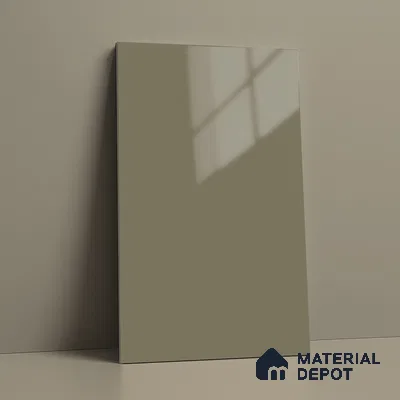 Grey Solid Colors Look LM 23279 Serene Grey 8 ft x 4 ft High Gloss Finish 6H Anti Scratch Acrylic Laminate - 1.5 mm | Suitable for Living Room, Kitchen, Office