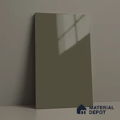 Charcoal Grey Solid Colors Look LM 23280 Smooth Flow 8 ft x 4 ft High Gloss Finish 6H Anti Scratch Acrylic Laminate - 1.5 mm | Suitable for Living Room, Kitchen, Office