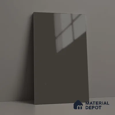 Charcoal Grey Solid Colors Look LM 23282 Mauve Fog 8 ft x 4 ft High Gloss Finish 6H Anti Scratch Acrylic Laminate - 1.5 mm | Suitable for Living Room, Kitchen, Office