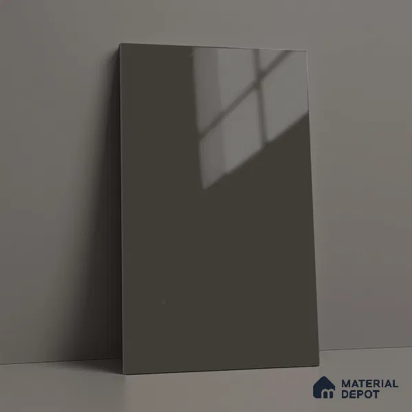Charcoal Grey Solid Colors Look LM 23282 Mauve Fog 8 ft x 4 ft High Gloss Finish 6H Anti Scratch Acrylic Laminate - 1.5 mm | Suitable for Living Room, Kitchen, Office