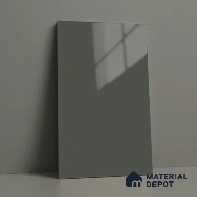 Cold Flint Grey Solid Colors Look LM 23286 Cold Flint 8 ft x 4 ft High Gloss Finish 6H Anti Scratch Acrylic Laminate - 1.5 mm | Suitable for Living Room, Kitchen, Office