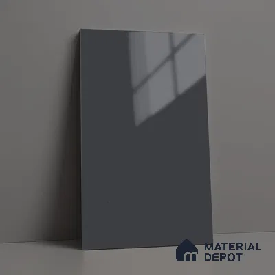 Charcoal Grey Solid Colors Look LM 23287 Sky Tint 8 ft x 4 ft High Gloss Finish 6H Anti Scratch Acrylic Laminate - 1.5 mm | Suitable for Living Room, Kitchen, Office