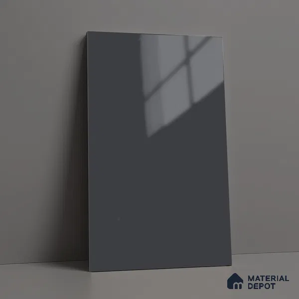 Charcoal Grey Solid Colors Look LM 23287 Sky Tint 8 ft x 4 ft High Gloss Finish 6H Anti Scratch Acrylic Laminate - 1.5 mm | Suitable for Living Room, Kitchen, Office