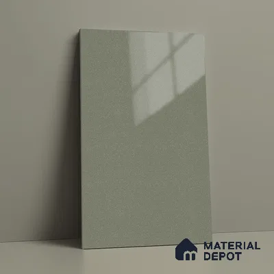 Grey Sparkle Look LM 23288 Ash Silver 8 ft x 4 ft High Gloss Finish 6H Anti Scratch Acrylic Laminate - 1.5 mm | Suitable for Kitchen Cabinet, TV Unit, Wardrobe