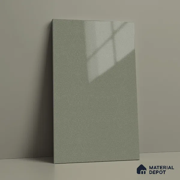 Grey Sparkle Look LM 23288 Ash Silver 8 ft x 4 ft High Gloss Finish 6H Anti Scratch Acrylic Laminate - 1.5 mm | Suitable for Kitchen Cabinet, TV Unit, Wardrobe