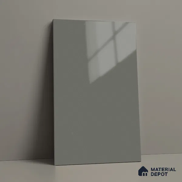Grey Sparkle Look LM 23289 Metallic Grey 8 ft x 4 ft High Gloss Finish 6H Anti Scratch Acrylic Laminate - 1.5 mm | Suitable for Kitchen Cabinet, TV Unit, Wardrobe
