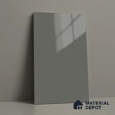 Grey Solid Colors Look LM 23290 Dove Grey 8 ft x 4 ft High Gloss Finish 6H Anti Scratch Acrylic Laminate - 1.5 mm | Suitable for Living Room, Kitchen, Office