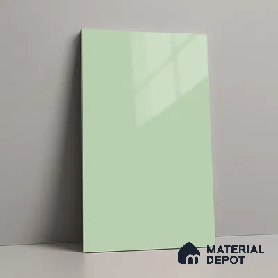 Pale Mint Green Solid Colors Look LM 23299 Ocean Spray 8 ft x 4 ft High Gloss Finish 6H Anti Scratch Acrylic Laminate - 1.5 mm | Suitable for Living Room, Kitchen, Office