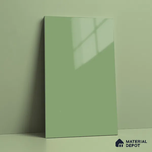 Mint Green Solid Colors Look LM 23302 Mint Essence 8 ft x 4 ft High Gloss Finish 6H Anti Scratch Acrylic Laminate - 1.5 mm | Suitable for Living Room, Kitchen, Office