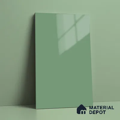 Sage Green Solid Colors Look LM 23304 Alpine 8 ft x 4 ft High Gloss Finish 6H Anti Scratch Acrylic Laminate - 1.5 mm | Suitable for Living Room, Kitchen, Office