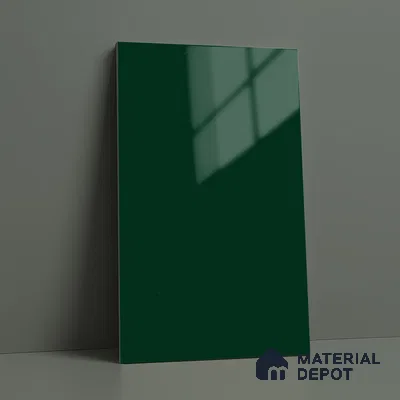 Midnight Pine Green Solid Colors Look LM 23306 Midnight Pine 8 ft x 4 ft High Gloss Finish 6H Anti Scratch Acrylic Laminate - 1.5 mm | Suitable for Living Room, Kitchen, Office
