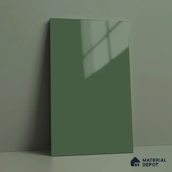 Valley Mist Green Solid Colors Look LM 23307 Valley Mist 8 ft x 4 ft High Gloss Finish 6H Anti Scratch Acrylic Laminate - 1.5 mm | Suitable for Living Room, Kitchen, Office