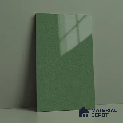 Green Sparkle Look LM 23308 Soft Hills 8 ft x 4 ft High Gloss Finish 6H Anti Scratch Acrylic Laminate - 1.5 mm | Suitable for Kitchen Cabinet, TV Unit, Wardrobe