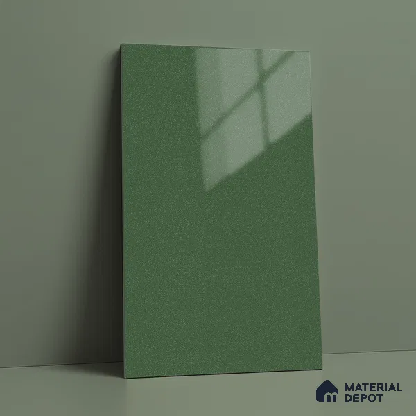 Green Sparkle Look LM 23308 Soft Hills 8 ft x 4 ft High Gloss Finish 6H Anti Scratch Acrylic Laminate - 1.5 mm | Suitable for Kitchen Cabinet, TV Unit, Wardrobe