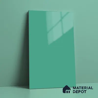 Crystal Teal Blue Solid Colors Look LM 23309 Crystal River 8 ft x 4 ft High Gloss Finish 6H Anti Scratch Acrylic Laminate - 1.5 mm | Suitable for Living Room, Kitchen, Office