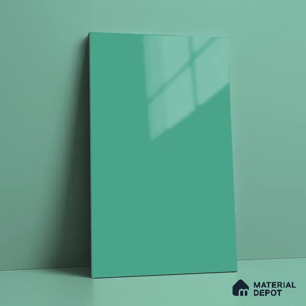 Crystal Teal Blue Solid Colors Look LM 23309 Crystal River 8 ft x 4 ft High Gloss Finish 6H Anti Scratch Acrylic Laminate - 1.5 mm | Suitable for Living Room, Kitchen, Office