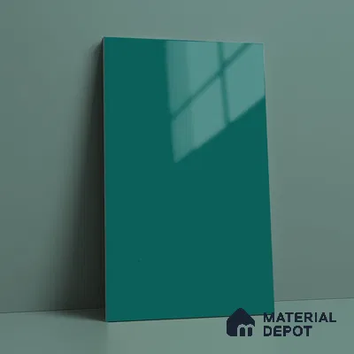 Glacial Teal Blue Solid Colors Look LM 23313 Glacial Lake 8 ft x 4 ft High Gloss Finish 6H Anti Scratch Acrylic Laminate - 1.5 mm | Suitable for Living Room, Kitchen, Office