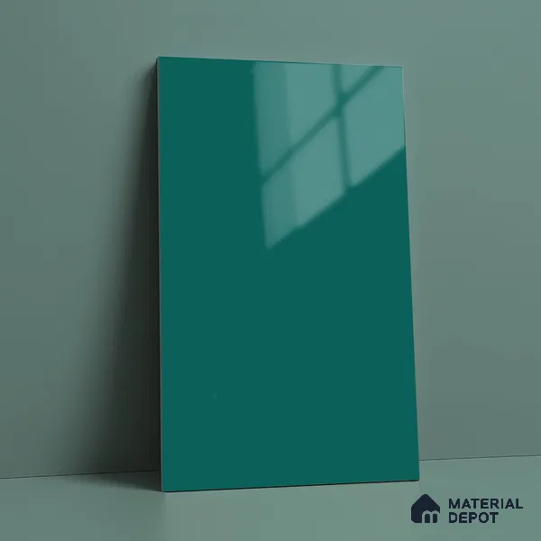 Glacial Teal Blue Solid Colors Look LM 23313 Glacial Lake 8 ft x 4 ft High Gloss Finish 6H Anti Scratch Acrylic Laminate - 1.5 mm | Suitable for Living Room, Kitchen, Office