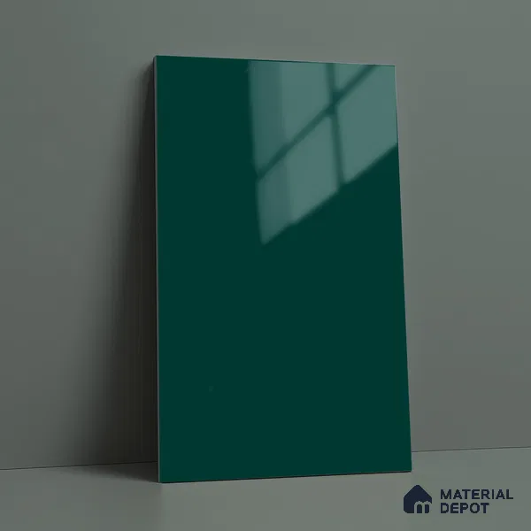 Deep Teal Blue Solid Colors Look LM 23315 Elm Grove 8 ft x 4 ft High Gloss Finish 6H Anti Scratch Acrylic Laminate - 1.5 mm | Suitable for Living Room, Kitchen, Office