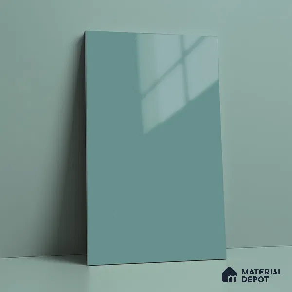 Aqua Blue Solid Colors Look LM 23316 Aqua Fusion 8 ft x 4 ft High Gloss Finish 6H Anti Scratch Acrylic Laminate - 1.5 mm | Suitable for Living Room, Kitchen, Office