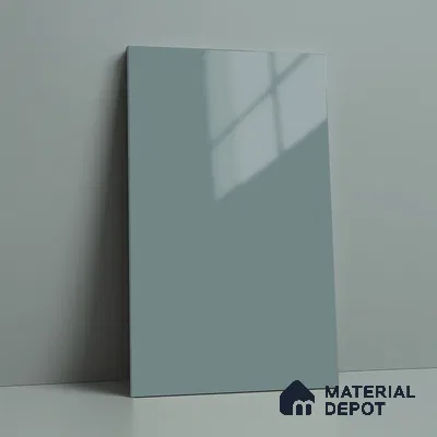 Blue Solid Colors Look LM 23320 Ice Blue 8 ft x 4 ft High Gloss Finish 6H Anti Scratch Acrylic Laminate - 1.5 mm | Suitable for Living Room, Kitchen, Office