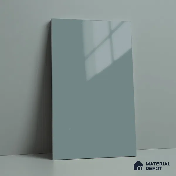 Blue Solid Colors Look LM 23320 Ice Blue 8 ft x 4 ft High Gloss Finish 6H Anti Scratch Acrylic Laminate - 1.5 mm | Suitable for Living Room, Kitchen, Office