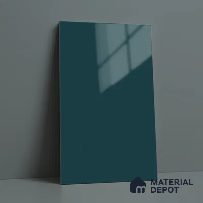 Blue Solid Colors Look LM 23325 Marine Blue 8 ft x 4 ft High Gloss Finish 6H Anti Scratch Acrylic Laminate - 1.5 mm | Suitable for Living Room, Kitchen, Office