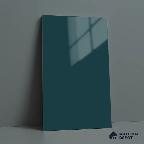 Blue Solid Colors Look LM 23325 Marine Blue 8 ft x 4 ft High Gloss Finish 6H Anti Scratch Acrylic Laminate - 1.5 mm | Suitable for Living Room, Kitchen, Office
