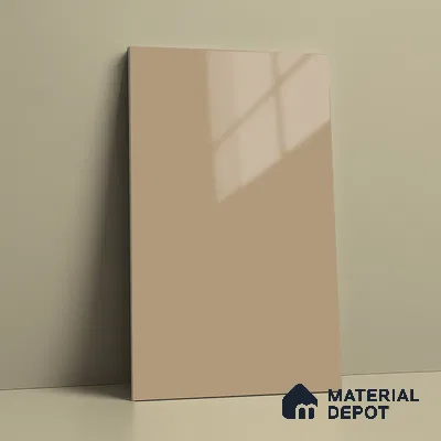 Light Mocha Brown Solid Colors Look LM 23329 Essence Pink 8 ft x 4 ft High Gloss Finish 6H Anti Scratch Acrylic Laminate - 1.5 mm | Suitable for Living Room, Kitchen, Office