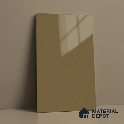 Brown Sparkle Look LM 23334 Warm Sand 8 ft x 4 ft High Gloss Finish 6H Anti Scratch Acrylic Laminate - 1.5 mm | Suitable for Kitchen Cabinet, TV Unit, Wardrobe