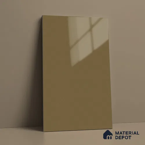 Brown Sparkle Look LM 23334 Warm Sand 8 ft x 4 ft High Gloss Finish 6H Anti Scratch Acrylic Laminate - 1.5 mm | Suitable for Kitchen Cabinet, TV Unit, Wardrobe