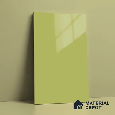 Yellow Solid Colors Look LM 23335 Empire Yellow 8 ft x 4 ft High Gloss Finish 6H Anti Scratch Acrylic Laminate - 1.5 mm | Suitable for Living Room, Kitchen, Office