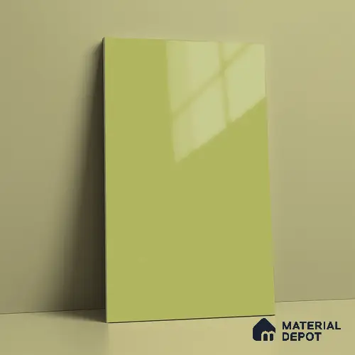 Yellow Solid Colors Look LM 23335 Empire Yellow 8 ft x 4 ft High Gloss Finish 6H Anti Scratch Acrylic Laminate - 1.5 mm | Suitable for Living Room, Kitchen, Office