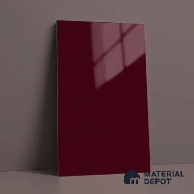 Red Sparkle Look LM 23336 Garnet Red 8 ft x 4 ft High Gloss Finish 6H Anti Scratch Acrylic Laminate - 1.5 mm | Suitable for Kitchen Cabinet, TV Unit, Wardrobe