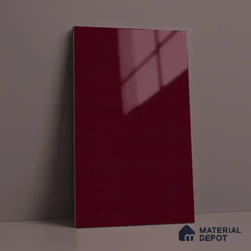 Red Sparkle Look LM 23336 Garnet Red 8 ft x 4 ft High Gloss Finish 6H Anti Scratch Acrylic Laminate - 1.5 mm | Suitable for Kitchen Cabinet, TV Unit, Wardrobe