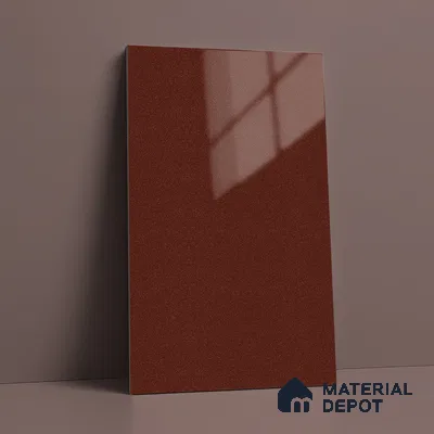 Red Sparkle Look LM 23337 Russet Rust 8 ft x 4 ft High Gloss Finish 6H Anti Scratch Acrylic Laminate - 1.5 mm | Suitable for Kitchen Cabinet, TV Unit, Wardrobe